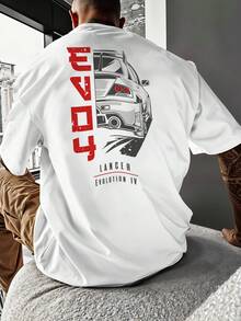 Oversized Streetwear T-Shirt JDM EVO 4 Lancer Evolution Tunada REF 7251 VEST NERD - 白色 - 查看 7