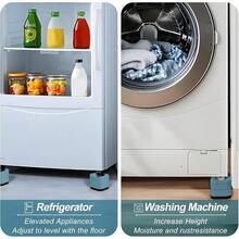 4 Pack Furniture Risers, Adjustable Bed Risers Heavy Duty Stackable Bed Raisers Table Desk Couch Chair Sofa Cabinet Bed Lift Height 1 (4, Black-2)