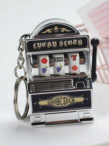 1个创意老虎机吊坠，采用轻质塑料制成，多功能钥匙扣/手机挂件/包包挂饰，游戏迷收藏级配件，适合日常佩戴/送礼。可爱哥特风Y2K包包挂饰，带证件夹的挂绳，汽车配件，包包挂饰，圣诞节汽车配件，送给老师、朋友、姐妹的礼物创意 - 彩色 - 查看 6