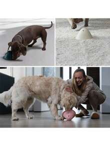 1 Peça Prato Escondedor de Petiscos para Cachorro, Brinquedo de Mastigação de Quebra-cabeça, Brinquedo Interativo de Treinamento de Foco com Comida Escondida para Animais de Estimação, Cor Aleatória