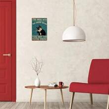 1pc Retro Style Sign "Here Comes The Sun" - UV Printed Wall Art, 8x12 Inches, Dustproof & Waterproof Metal Plaque For Indoor/Outdoor Decor, Perfect For Home, Office, Bar, Club, Cinema, Cafe, Bedroom - Multifunctional Vintage Decorative Sign In English