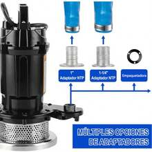 Bomba Sumergible Metálica 1/2 Hp Para Agua Limpia Sucia - Tipo de Enchufe B USA (110-127V) - Ver 4