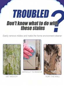 500ml Wall Mold Remover, Home Wall Tile Grout Mold Stain Cleaner Spray, Suitable For Cleaning Interior Walls, Bathroom Joints, Tile Joints And Other Wall Surfaces