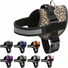 Dogline Dog Harness, Reflective No-Pull Adjustable Vest With Handle Walking, Training, Service Breathable No - Choke Harness Small, Medium Or Large Dogs Room Patches Girth 15 To 18 In RedChristmas BXJX - 豹紋棕色 - 查看 12