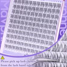 120 Stück D-Curl natürlich aussehende Kunstwimpern, DIY Wimpernverlängerung, Verwischte 3D Katzenaugen Wimpernbüschel, C/D-Curl Einzelwimpern, Verwischtes Wimpernset, natürliche Wimpern