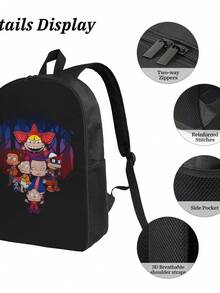 Stranger Rugs Backpack For School Travel Backpack Men Women School Computer Bookbag Cartoon Anime Manga College Student Daypack Bag - màu đen - Xem 5