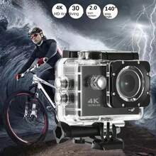 2.0" Action Camera Ultra HD 4K 30FPS WiFi Underwater Cameras Waterproof Helmet Bicycle Video Recording Cameras Outdoor Sport Cam - Đen 4K - Xem 5