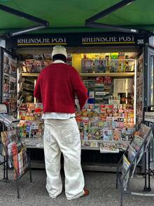 Áo len nam Manchic kiểu dáng retro, màu trơn, tối giản, chất liệu dệt kim, phong cách thường ngày, đa năng, phù hợp mặc trong dịp Giáng sinh và Năm mới, tay dài. - Đỏ - Xem 2