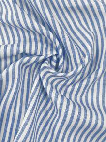 Women's Striped Casual Versatile Blazer - Blue - View 6