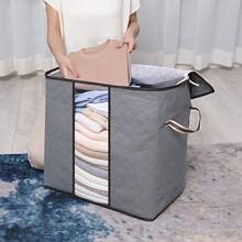 Blanket Organizer Bag Box Coat Wardrobe Anti-Dust Moisture Insect Multipurpose - 淺灰色 - 查看 1