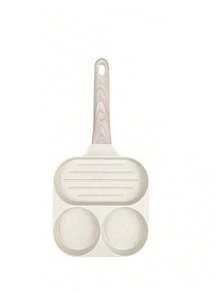 1 pieza Sartén para tortillas con 4 huecos para el hogar, sartén para hamburguesas y huevos, antiadherente, 3 en 1, dividida en 3 secciones, para cocina de gas y vitrocerámica, perfecta para desayuno, huevos, tocino