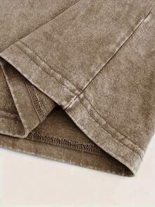 230g Washable, Fun College Dropout Student Print Double-Sided Washable T-Shirt, Suitable For Street Outdoor Adventure Travel, Ideal Gift For Family, Friends, And Colleagues - 咖啡色 - 查看 5