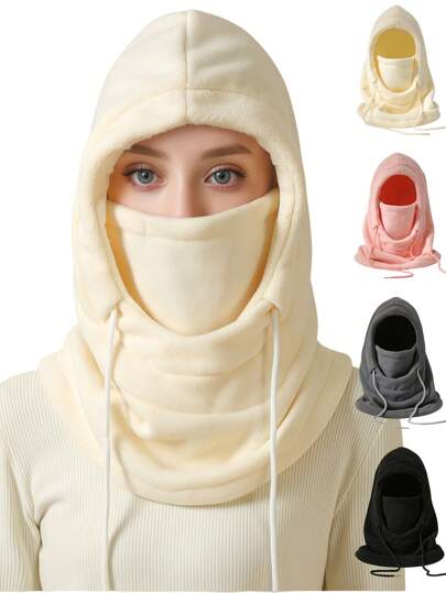 1 pieza/3 piezas Máscara universal para hombres y mujeres, Pasamontañas que cubre toda la cabeza, Adecuado para climas fríos, Gorro de esquí, Bufanda máscara, Integrado con protección contra el viento y el frío, Cubierta de cabeza acolchada y de felpa cálida