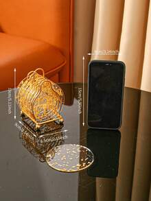 4pcs/6pcs/7pcs Modern Acrylic Gold/Silver Foil Bowl/Plate Pads, Heat Resistant Table Mats, Kitchen Trivets, Coasters For Home, Outdoor, Party, Wedding, Gift - Multicolor - View 22