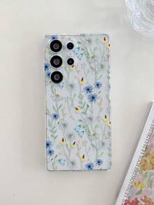 1pc Minimalist & Fresh Striped Floral Pattern Shockproof, Scratch-Resistant, Fingerprint-Proof Transparent TPU Soft Phone Case With Camera Lens Protection, Compatible With Samsung, Nothing, Compatible With Pixel, Compatible With INFINIX, Compatible With Redmi,International Version, Not The Domestic Version - Multicolor - View 5