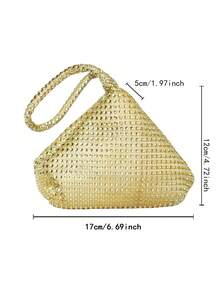 Bolso elegante y de moda decorado con rhinestones - Dorado - Ver 5