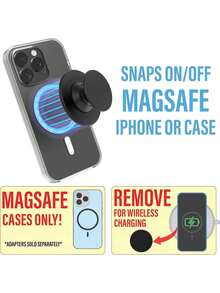 Magsafe 磁性手机握把兼容 Magsafe 可折叠手机支架，适用于智能手机平板电脑手机配件 - 透明，兼容 、Android 手机，生日、家人、朋友手机支架手机配件的礼物 - 淺灰色 - 查看 7