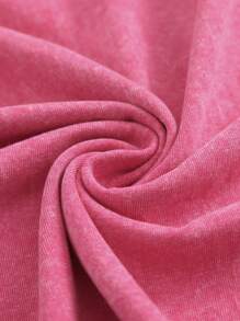 Women's Washed Cotton T-Shirt Love Lip Painted Design Soft And Breathable Fabric, Machine Washable Spring And Summer Daily Stylish Tops The Best Gift For A Friend