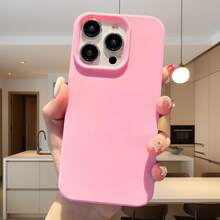 Ốp lưng điện thoại TPU màu trơn mờ thời trang 2 chiếc màu hồng đậm + hồng nhạt, chống sốc toàn thân, tương thích với iPhone 16, 15, 14, 13, 12, 11 Pro Max, chống nước, chống rơi, chống trầy xước, quà tặng mùa xuân, sinh nhật, kỷ niệm, tiệc tùng. - Nhiều màu - Xem 3