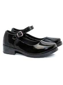 Women's Mary Jane Shoes With Low Heel And Adjustable Buckle - màu đen - Xem 1