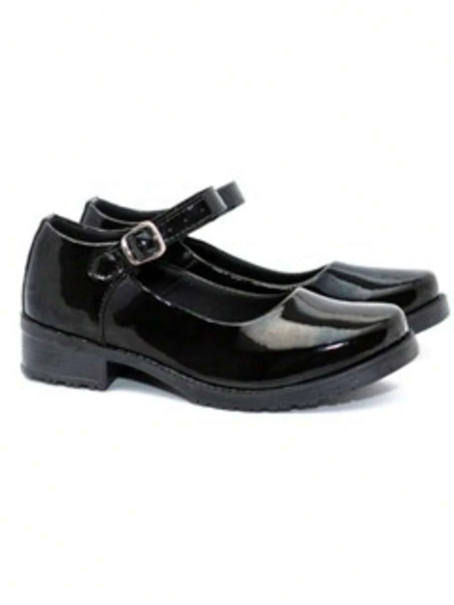 Women's Mary Jane Shoes With Low Heel And Adjustable Buckle - màu đen - Xem 1