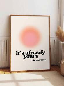 1 pièce Affiche sur canevas d'affirmation de manifestation moderne - Cadeau idéal pour la chambre à coucher - Décoration de pièce d'automne - Multicolore B - Voir 11