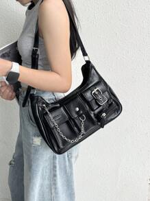 Bolso cruzado de hombro y axila de estilo coreano, versátil para ir y venir, salir, compras diarias, diseño de nicho