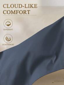 1件装100%纯棉深蓝灰色床笠，深口袋设计，纯色柔软透气，四季皆宜，可作床垫保护套、床垫罩、床单，柔软透气，适用于各种尺寸的床——单人床、双人床、特大号床、大号床。深口袋设计，最大口袋深度可达11.8英寸。也可作床罩、学生宿舍床单使用。