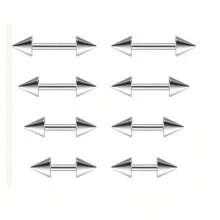 8/16/32 Pcs Stainless Steel Septum Nose Rings Set - Stainless Steel Lip Stud Set-Women Men's Body Piercing Jewelry Gift Stainless Steel Piercing Jewelry Set Lip Studs Tongue Studs Ear Studs Nose Studs Nipple Rings Tongue Rings Stainless Steel 14G 16G Straight Bar Curved Bar Bell Piercing Jewelry