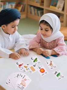 28pcs Arabic Alphabet Flash Cards, 14 Cards Per Set, Educational Tool For Preschool, Includes Arabic Writing Flash Cards & Arabic Letter Recognition Cards, Ideal Gift For Back To School/Learning, Also Suitable For Classroom - Color - View 6
