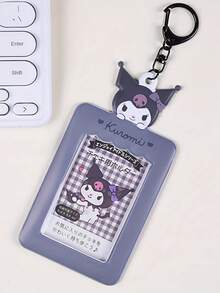 1个Hello Kitty、肉桂狗、酷洛米、美乐蒂、布丁狗和波恰可透明照片卡套带钥匙扣挂件，可爱卡通女孩礼品套装 - 彩色 - 查看 5