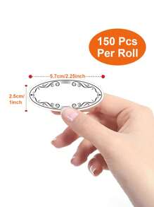 150 pezzi/rotolo Etichette rimovibili durevoli - facili da staccare, senza residui appiccicosi, etichette decorative, etichette facili da staccare per l'organizzazione domestica, Ognissanti, Ringraziamento, Natale, decorazioni per feste invernali e di Capodanno, adesivi ed etichette