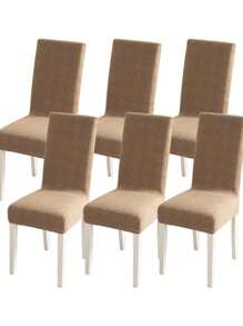 1 Stück/4 Stücke/6 Stücke Stretch Uni Stuhlhussen, weich passende universelle Tischhusse, abnehmbare waschbare Anti-Staub Spandex Stuhlschoner (Fleece) für Esszimmerstühle Zuhause