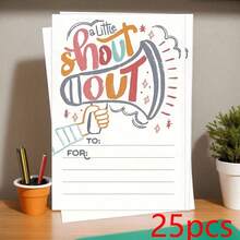 Bộ 10/25/50 thiệp mời, thiệp cảm ơn và thiệp khen thưởng, kích thước 15.2x10.2 cm/6x4 inch, thích hợp cho giáo viên, nhân viên, nhân viên văn phòng và bảng thông báo, đồ dùng học tập cho năm học mới. - Nhiều màu - Xem 13