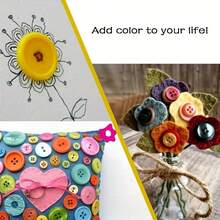 50g/100g/200g 彩色树脂纽扣，DIY 纽扣艺术、布艺艺术、珠宝制作材料 - 彩色 - 查看 3