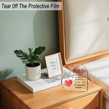 1pc French For Marraine Parrain Heart Shape Gift Birthday Gift Thanksgiving Gift Mother's Day Father's Day Gift Christmas Gift Christening Gift Baby Shower Party Favor, Decoration