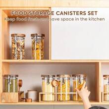 Premium Coffee Bean Canisters – Glass Jars With Airtight Locking Clamp & Included Bamboo Scoop