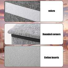 Una escalera para mascotas para perros pequeños con espacio de almacenamiento, cama alta ajustable y escalones de sofá, una rampa para mascotas para perros pequeños y gatos, 3 niveles en gris. - Gris - Ver 5