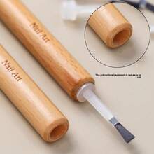 Nail Art Double Head Nail Polish Brush 50 Pieces Refillable Disposable Nail Polish Brush Solid Wood Round Head Bristle Brush Replaceable Brush Head Small Parts, Delicate Bristle Brush, Double Head Replaceable, Essential Nail Art Tools, Suitable For Men And Women Of All Ages - trắng - Xem 7