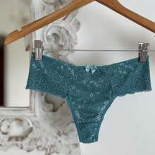 Kit 3 Calcinha Renda Fio Duplo Cores Variadas Poliamida Feminina  Confortável M G GG