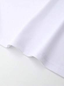 100% Cotton Unisex Round Neck Short - Sleeve T - Shirt, Basic Tee Featuring Adorable Mama Leopard Print And Cherry Graphic, I Summer Women's Top With Charming Design - 白色 - 查看 4