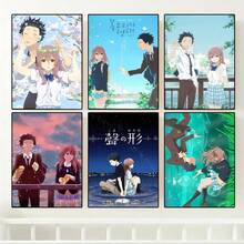 1/3/6张流行墙面艺术海报套装，日本动漫电影海报，现代墙面装饰，帆布海报印刷，书房、宿舍、客厅、卧室，无框风格家居装饰 - 彩色 - 查看 13