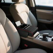 1 件汽车扶手箱延长器，带双杯架、储物盒和纸巾盒，4 合 1 多功能汽车收纳盒（附带 1 包纸巾） - 均碼 - 查看 2