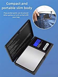 1 pieza Báscula digital de joyería de alta precisión, báscula de bolsillo portátil, báscula de pesaje de 200g/0,01g de precisión, con función de tara y pantalla, adecuada para pruebas de gemas, fabricación de joyas, uso de laboratorio, pesaje preciso, diseño de moda, botones fáciles de usar, requiere 2 baterías AAA (baterías no incluidas) - Multicolor - Ver 7