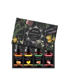6pcs Aromatherapy Essential Oil Gift Set / 4pcs Aromatherapy Essential Oil Gift Set / 1pc 10ml Aromatherapy Essential Oil / Aromatherapy Diffuser, Suitable For Bedroom, Living Room, Office, Cherry, Blueberry, Mango, Grape Fruit Scents, Rose, Lavender, Jasmine Scents, Best Gift For Girlfriend, Family, Friends