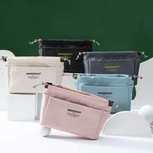 轻装旅行，智能收纳：多功能帆布包，带抽绳和实用口袋，可收纳学校用品 - 藍色 - 查看 3