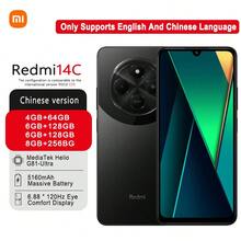Xiaomi POCO C75（中文版：Redmi 14C）智能手机：6.88 英寸超大护眼屏，5160mAh 长效电池，强劲扬声器，120Hz 刷新率，防刮擦。老年人适用，安心使用，仅支持英文和中文 - 星岩黑 - 查看 1