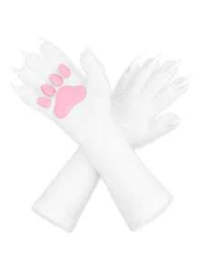 动物爪子服装道具手套猫熊狐狸狼狗爪子垫适用于角色扮演派对、万圣节 - 手套 - 查看 3
