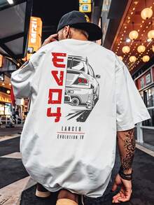 Oversized Streetwear T-Shirt JDM EVO 4 Lancer Evolution Tunada REF 7251 VEST NERD - 白色 - 查看 5