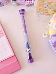 Sanrio 1 Hello Kitty Cute Cartoon Soft Bristle Portable Toothbrush With Storage Case, Deep Cleaning Effective, Compact Individual Packaging, Suitable For All, Great For Christmas And New Year Gifts